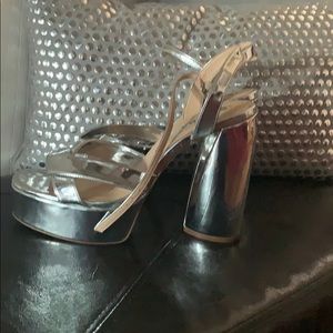Metallic heels